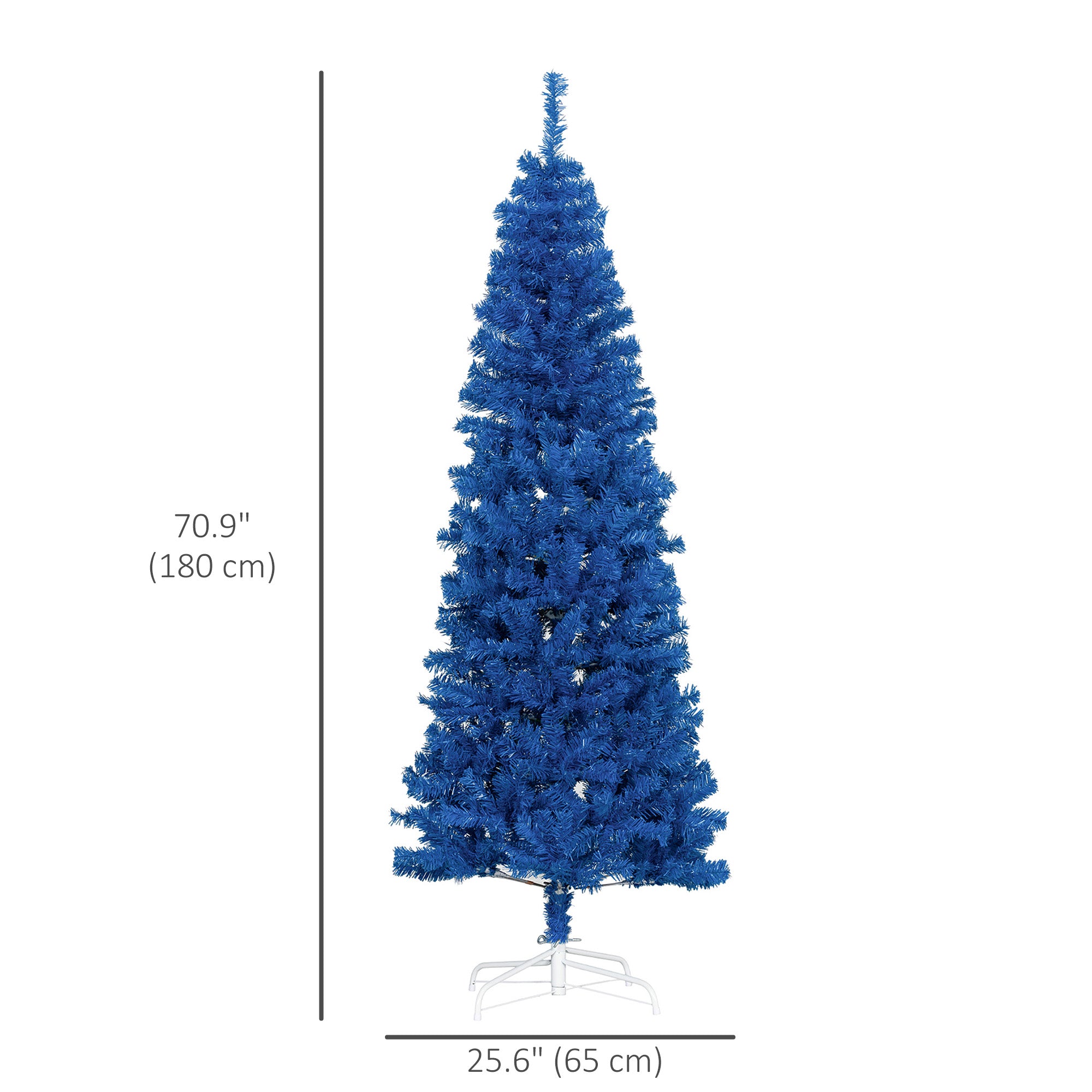 6FT Pencil Christmas Tree, Artificial Christmas Tree with Automatic Open for Home Party, Blue Pencil Christmas Trees   at Gallery Canada