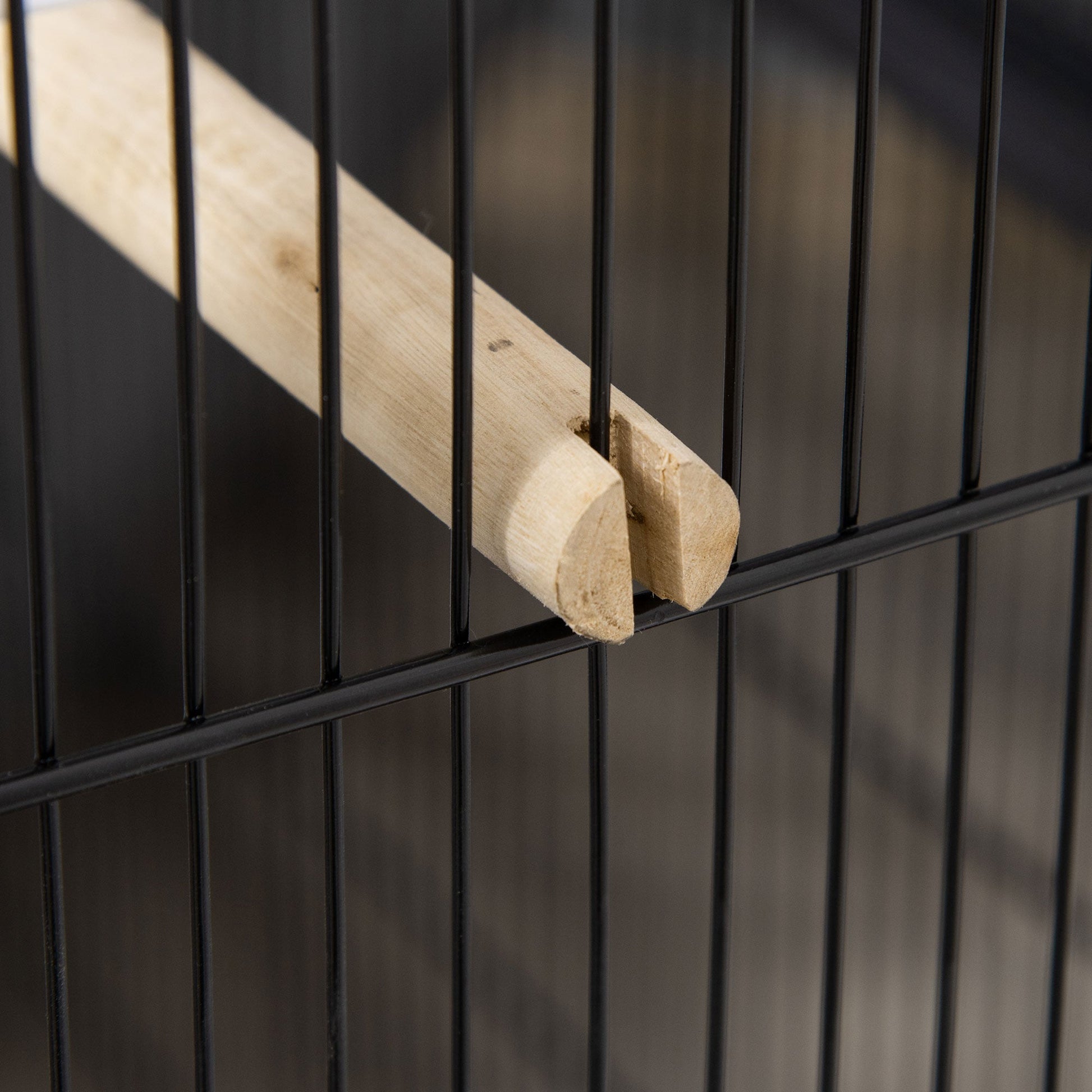 Bird Cage Conure Parrot Budgie Cage with Bird Perch &; Wheels, Black Bird Cages   at Gallery Canada