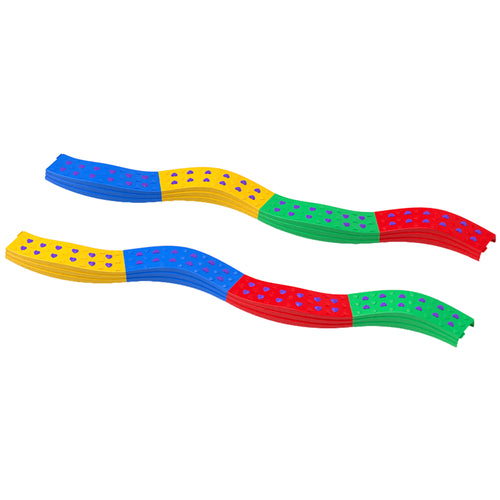 8PCs Kids Balance Beam Stepping Stones w/ Non-slip Foot Pads