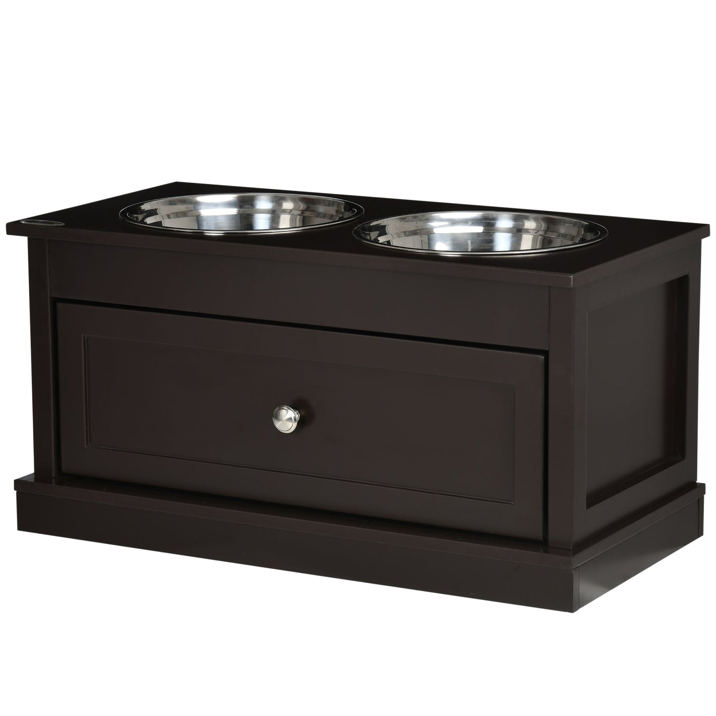 Elevated Dog Bowls with Storage Drawer for Large Dogs, Coffee Dog Bowls Coffee  at Gallery Canada