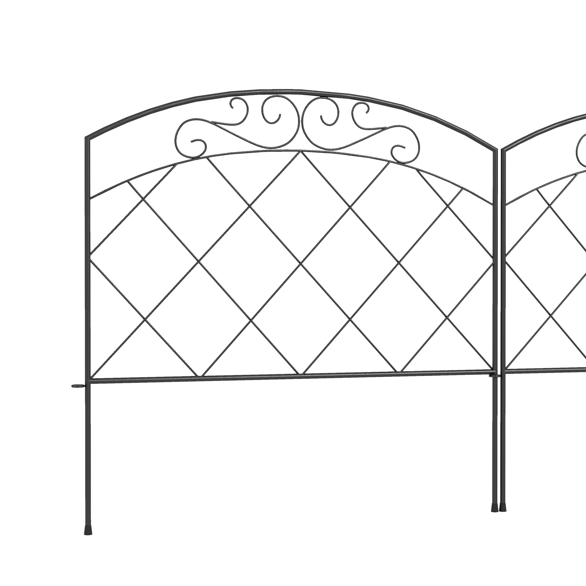 4 Pack Garden Fencing for Yard, Decorative Fence Panels as Animal Barrier and Flower Edging, Swirls Garden Fences at Gallery Canada