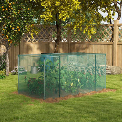 Galvanized Steel Crop Cage, Plant Protection Tent with Zippered Door, 8' x 4', Green Walk In Greenhouses   at Gallery Canada