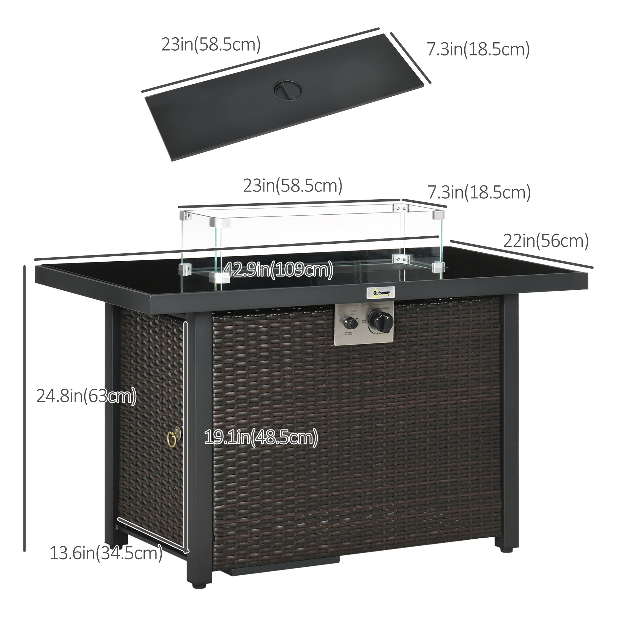 Propane Fire Pit Table 43
