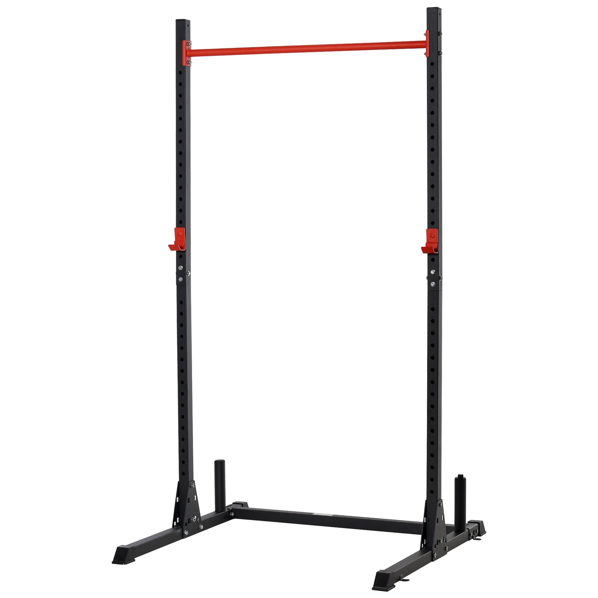 Adjustable Barbell Power Rack Squat Stand Strength Training Fitness Pull Up Weight Cage Home Gym Black Power Towers Black  at Gallery Canada