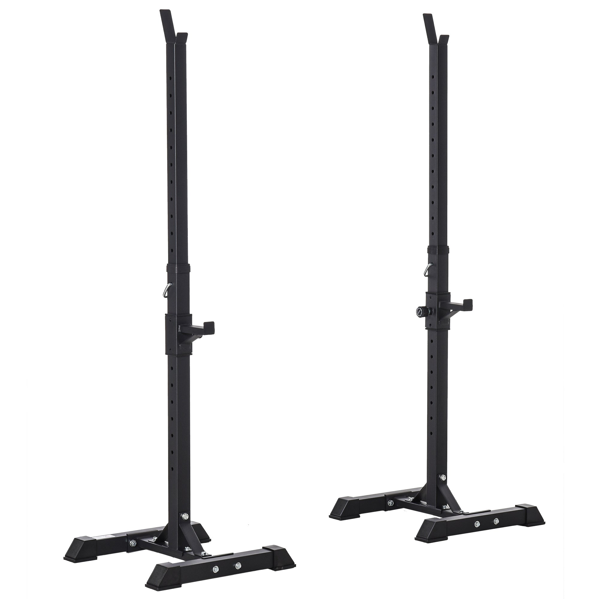 Adjustable Stable Power Squat Stand Portable 2 Bars Barbell Holder Weight Rack Black Power Towers Black at Gallery Canada