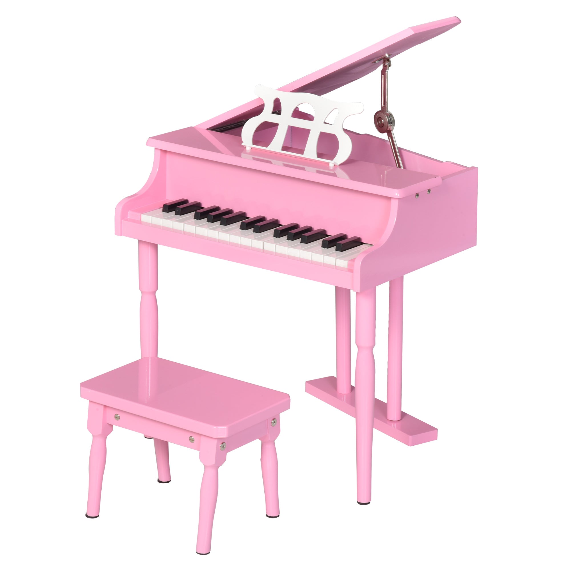 Modern Kids Piano, 30 Keys, Set of 2, Mini Toy for Child, Grand Piano with Music Stand and Bench, Ideal Gift, Pink Electronic Musical Pianos at Gallery Canada