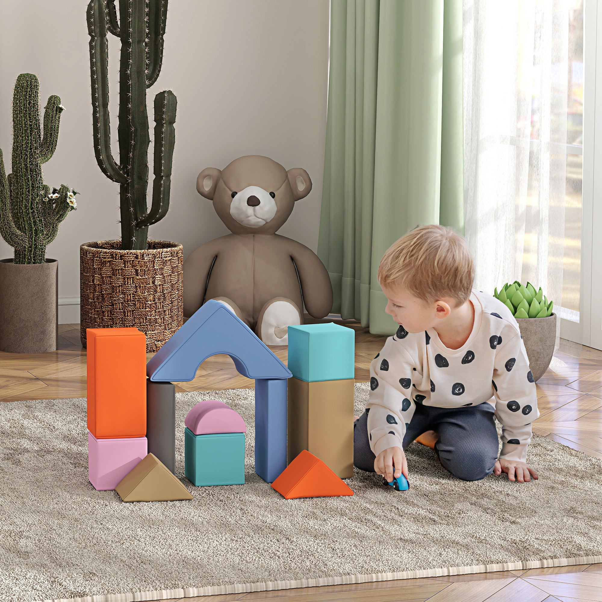 11 Piece Soft Play Equipment for Kids 6-72 Months, Light Colour Baby Gym & Playmats at Gallery Canada