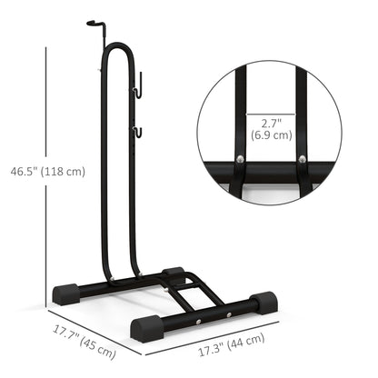 Vertical & Horizontal Bike Rack Bicycle Storage Stand with Adjustable Hooks, Fits 6"-28" and 700c Bikes Bike Parking Stands   at Gallery Canada