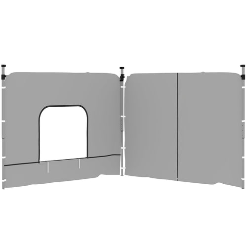 Instant Canopy Sidewall with Zipper and Mesh Window for 10 x 10 ft Straight Leg Pop Up Canopies, 2 Pack Sidewall Only