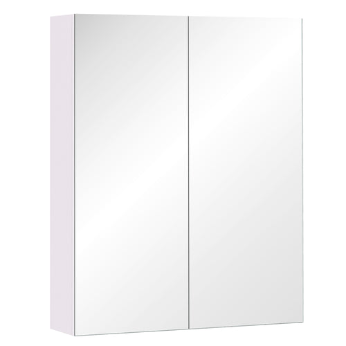 Wall Mount Medicine Cabinet with Mirror, Bathroom Mirror Cabinet Storage Organizer with Adjustable Shelf, Double Door Cupboard, Soft Closing, 23.5