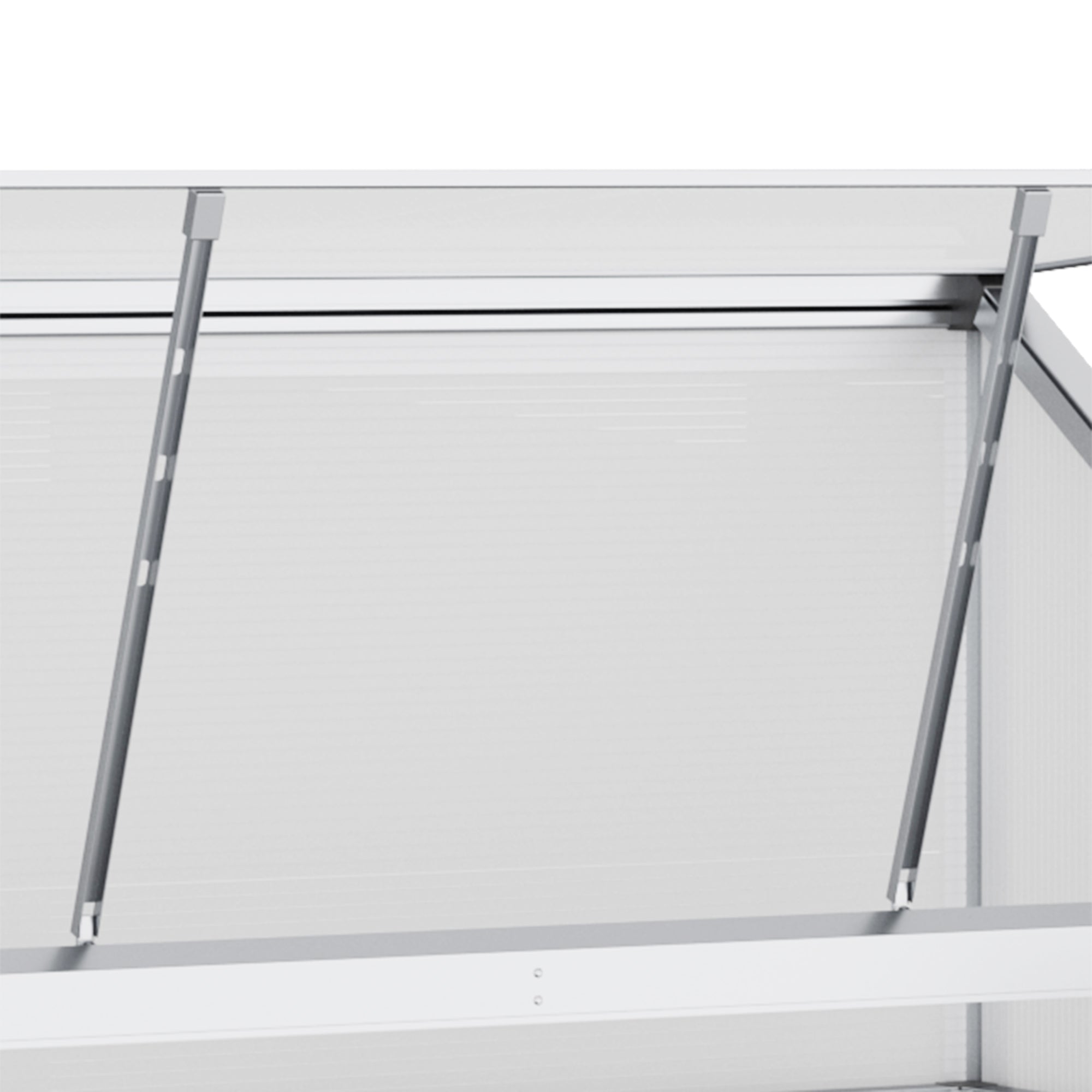Aluminum Cold Frame Greenhouse, Raised Planter Bed Protection with Openable Top and 2 Shelves for Outdoor Indoor Greenhouses at Gallery Canada