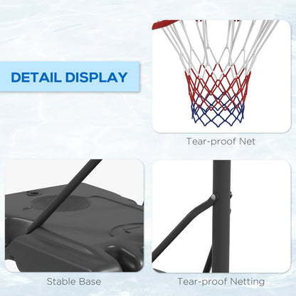 Portable Basketball Hoop, Basketball System, 8-10ft Height Adjustable, with Wheels and Fillable Base Basketball   at Gallery Canada