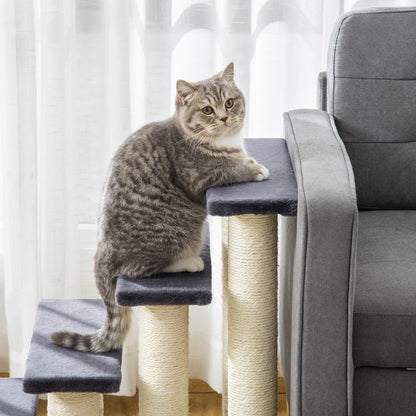 Cat Trees 4 Tier Pet Stairs Dog Cat 4 Steps Kitty Scatching Post Cat Scratch Furniture Dark Grey Cat Stairs at Gallery Canada