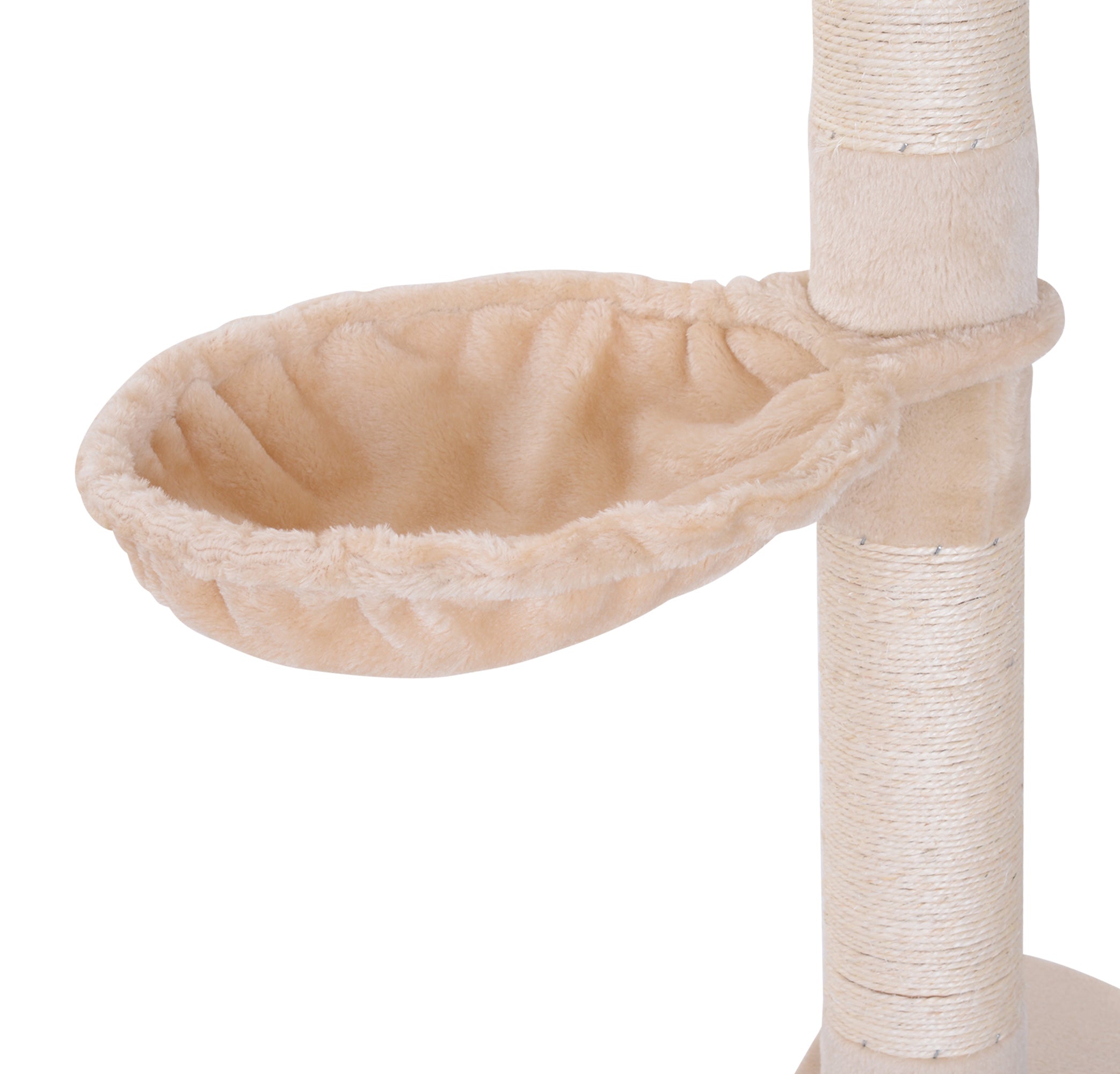 8.5ft Cat Climbing Tree 5-Tier Kitty Activity Center with Scratching Post Beige Floor to Ceiling Cat Trees at Gallery Canada