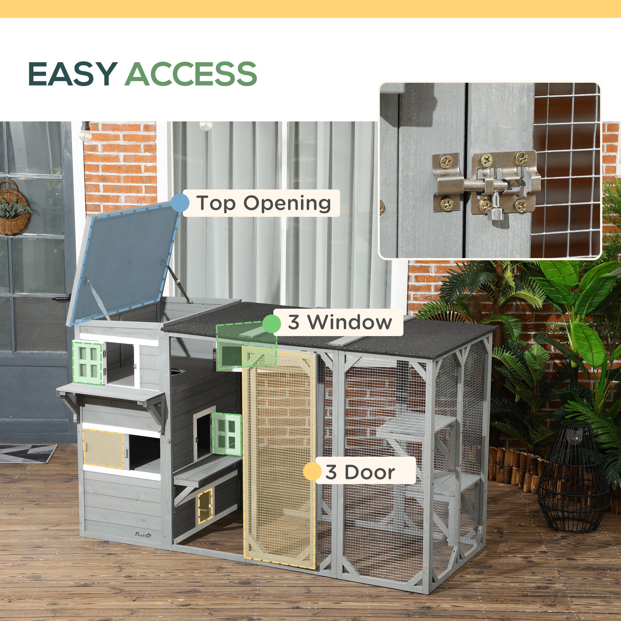 Wooden Cat Catio, 76