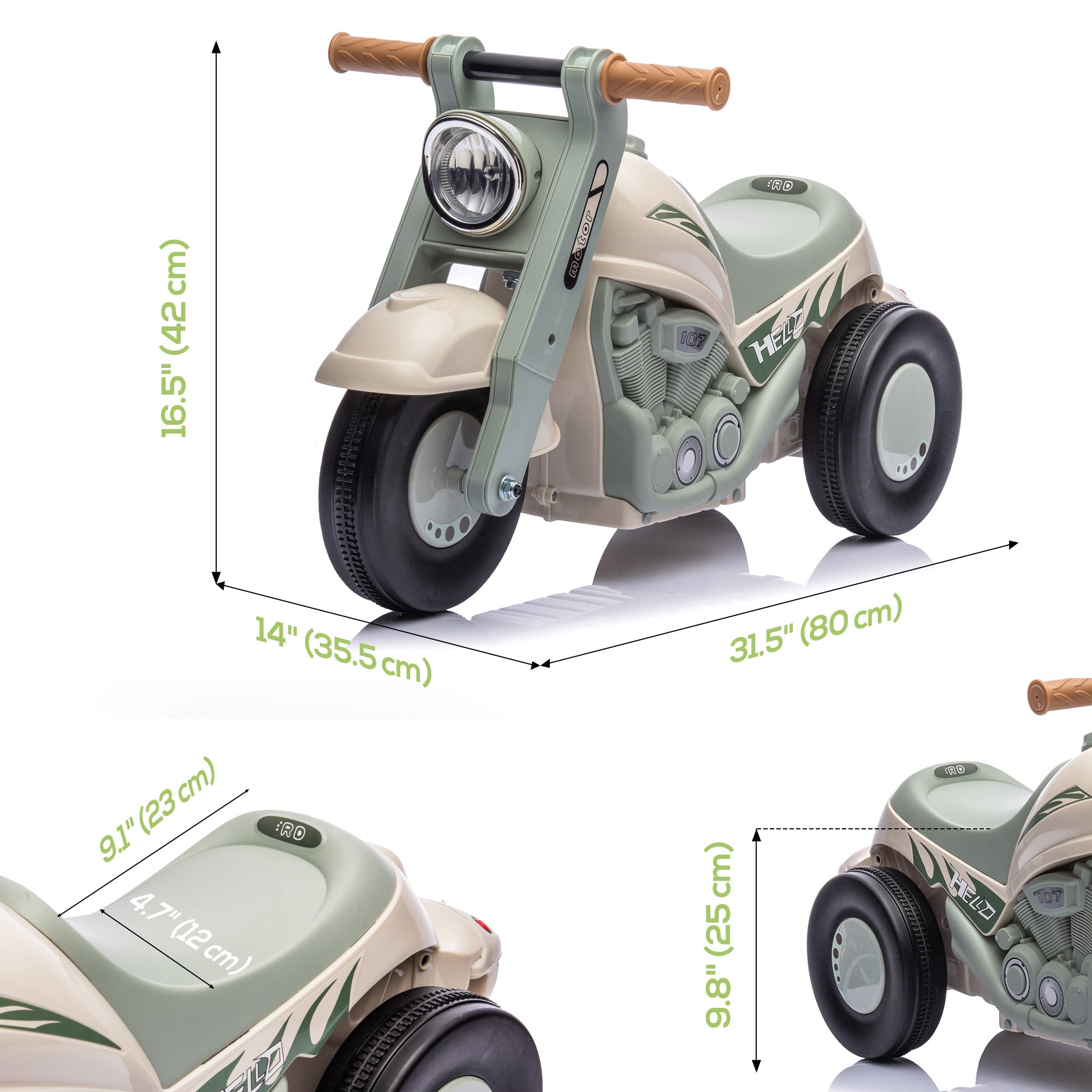 Foot to Floor Toddler Ride on Toy, Sliding Toddler Car with Music and Bubble, for 2-5 Years Old, Cream White Push Cars for Toddlers at Gallery Canada