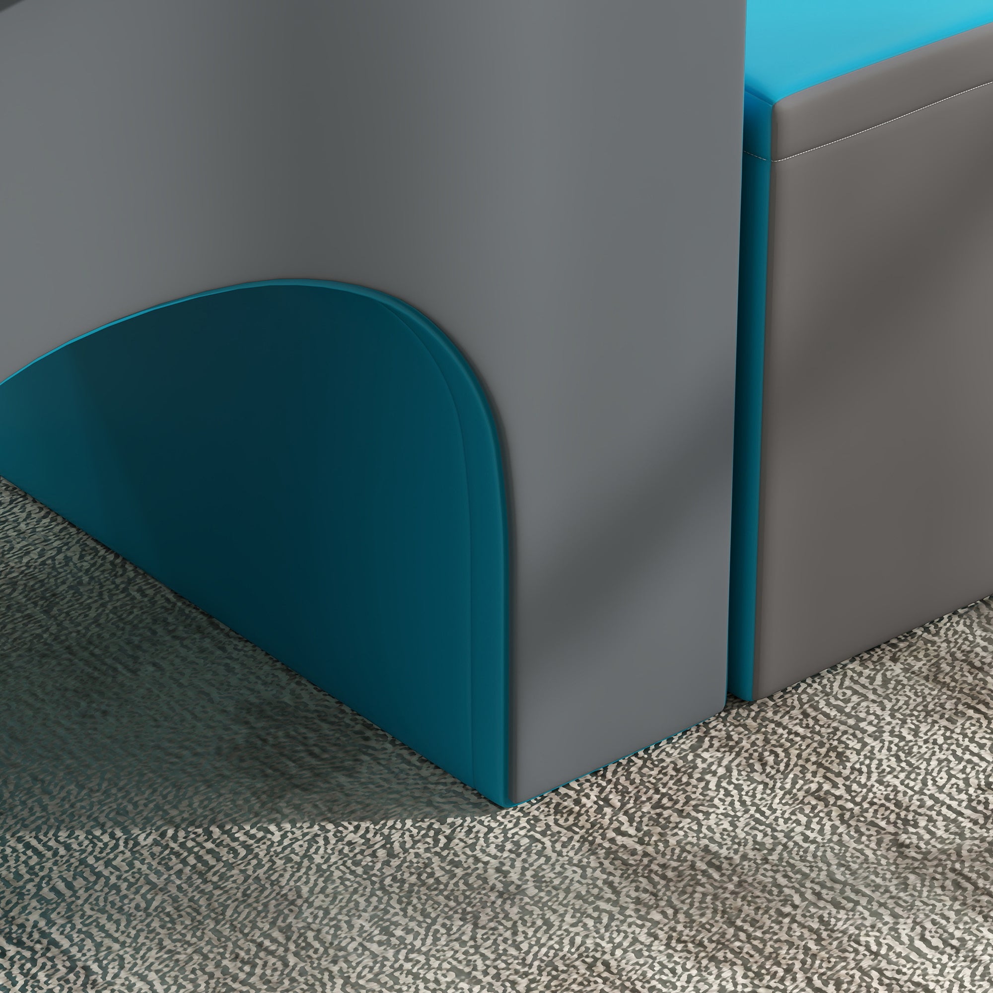 7 Piece Indoor Soft Play for Toddlers Climb and Crawl - Blue/ Grey Baby Gym & Playmats at Gallery Canada