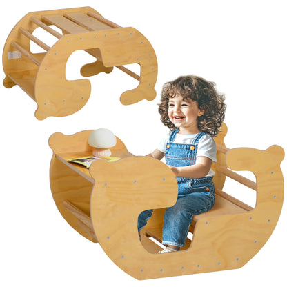 2 in 1 Wooden Toddler Climbing Toy Indoor, Kids Table and Chair Set Baby Gym & Playmats   at Gallery Canada