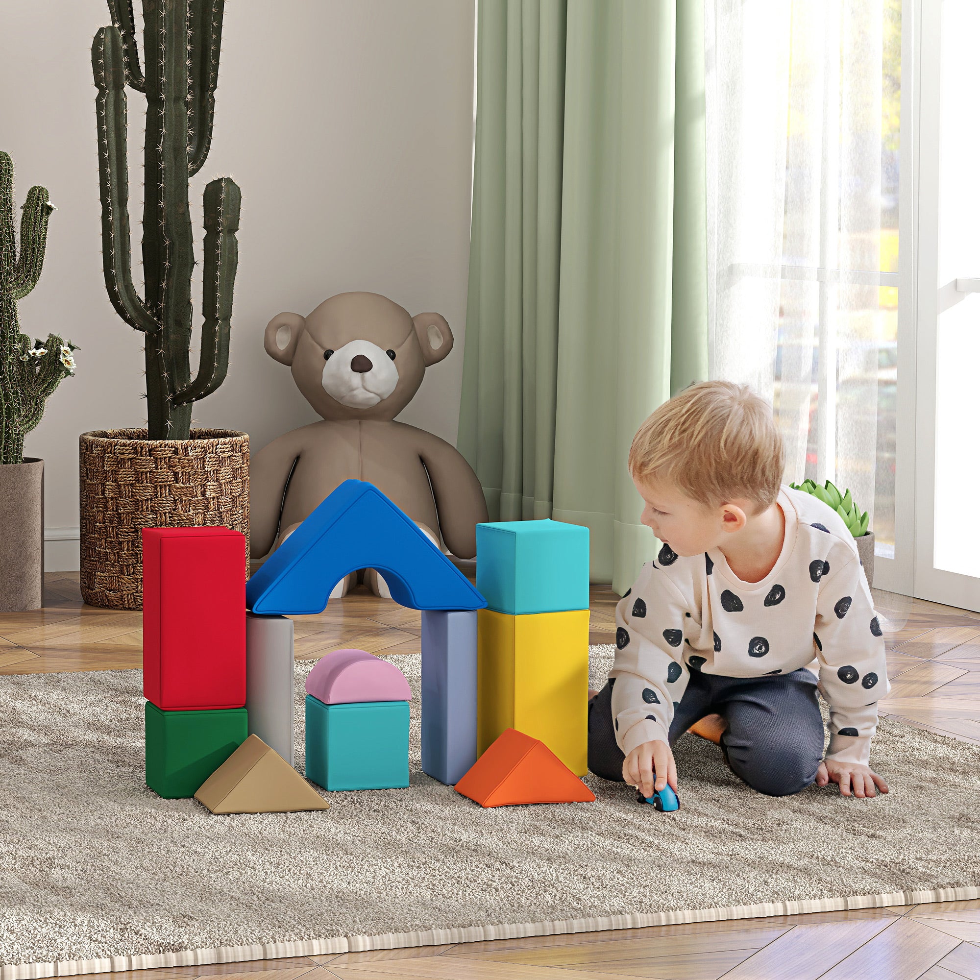 11 Piece Soft Play Equipment for Kids 6-72 Months, Dark Colour Baby Gym & Playmats Dark colour  at Gallery Canada