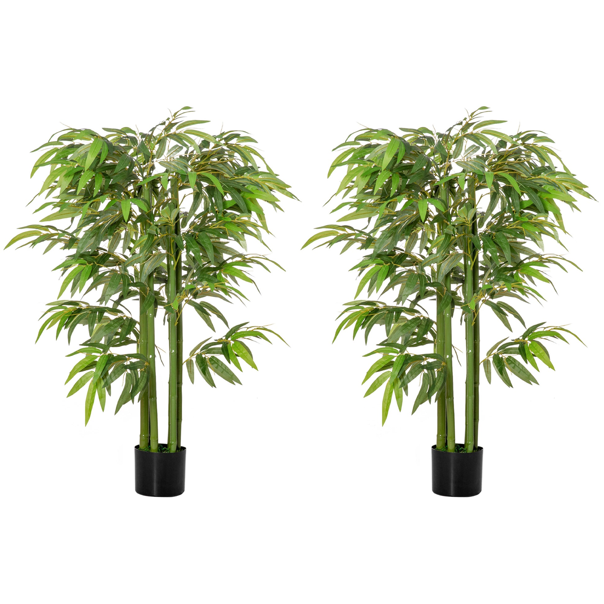 Set of 2 4.5FT Artificial Bamboo Tree Faux Decorative Plant in Nursery Pot for Indoor Outdoor Décor Artificial Trees   at Gallery Canada