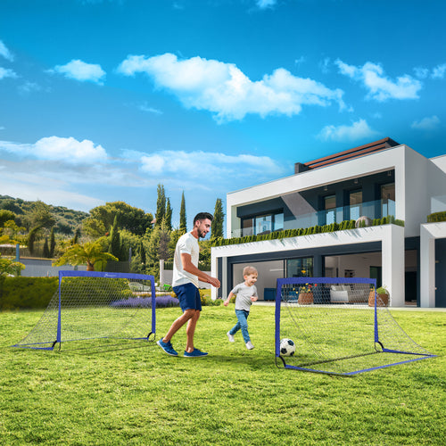 6' x 3' Set of 2 Soccer Nets for Backyard, Portable Soccer Goal for Practice with Carry Bag