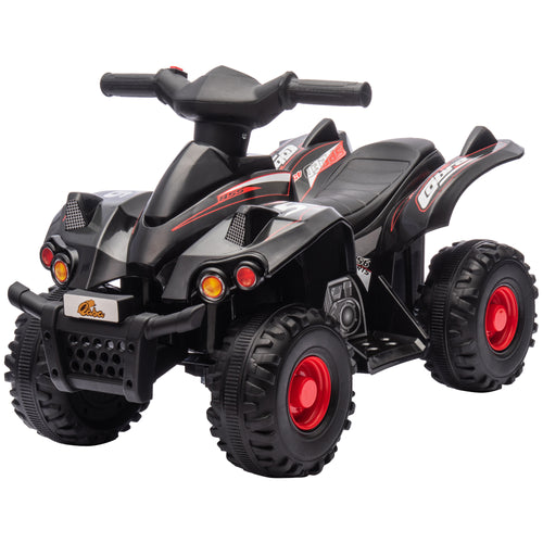 6V Kids ATV Quad w/ Music, Forward, for 2-6 Years, Black