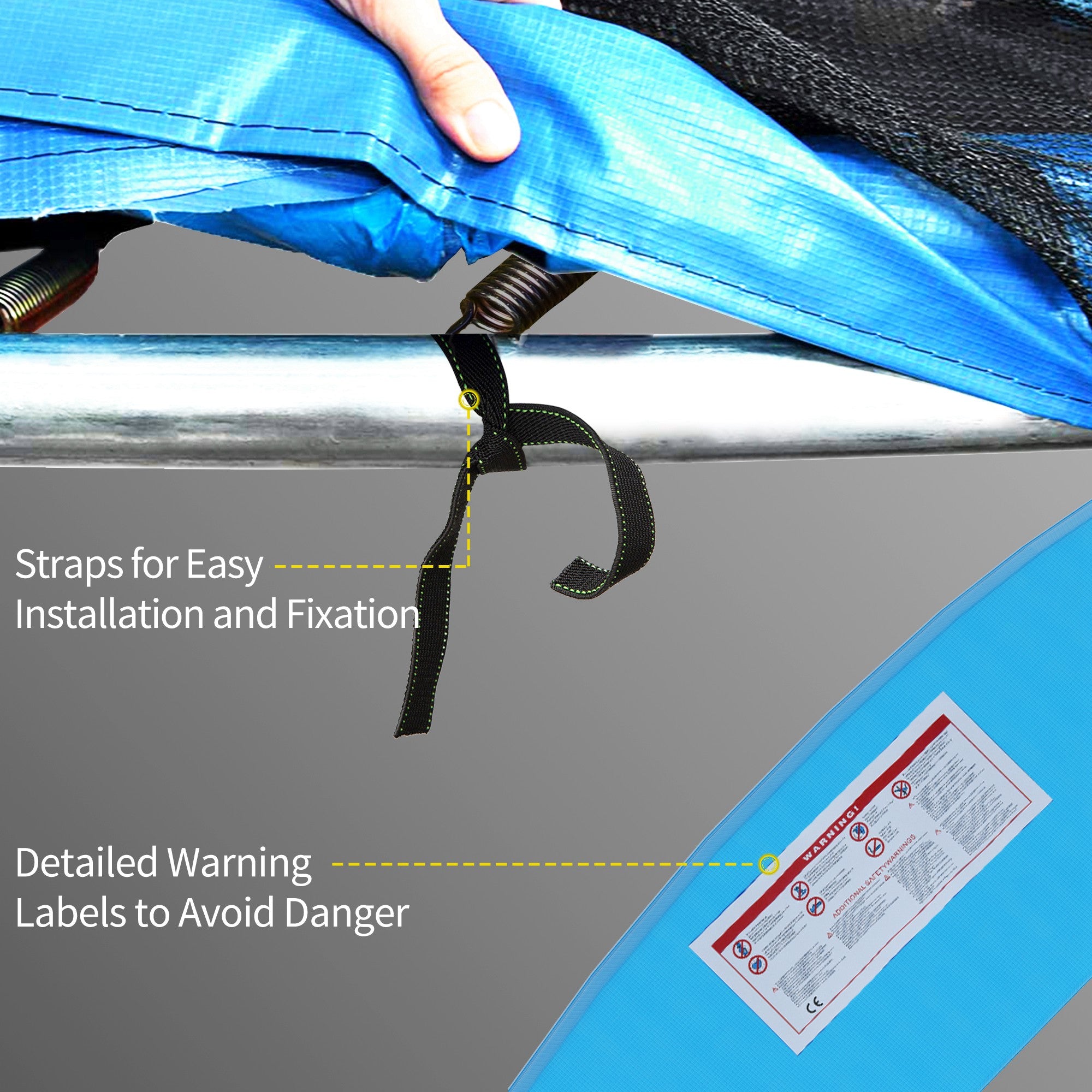 12ft Trampoline Replacement Pad Trampoline Spring Cover EPE Foam Light Blue Trampolines at Gallery Canada