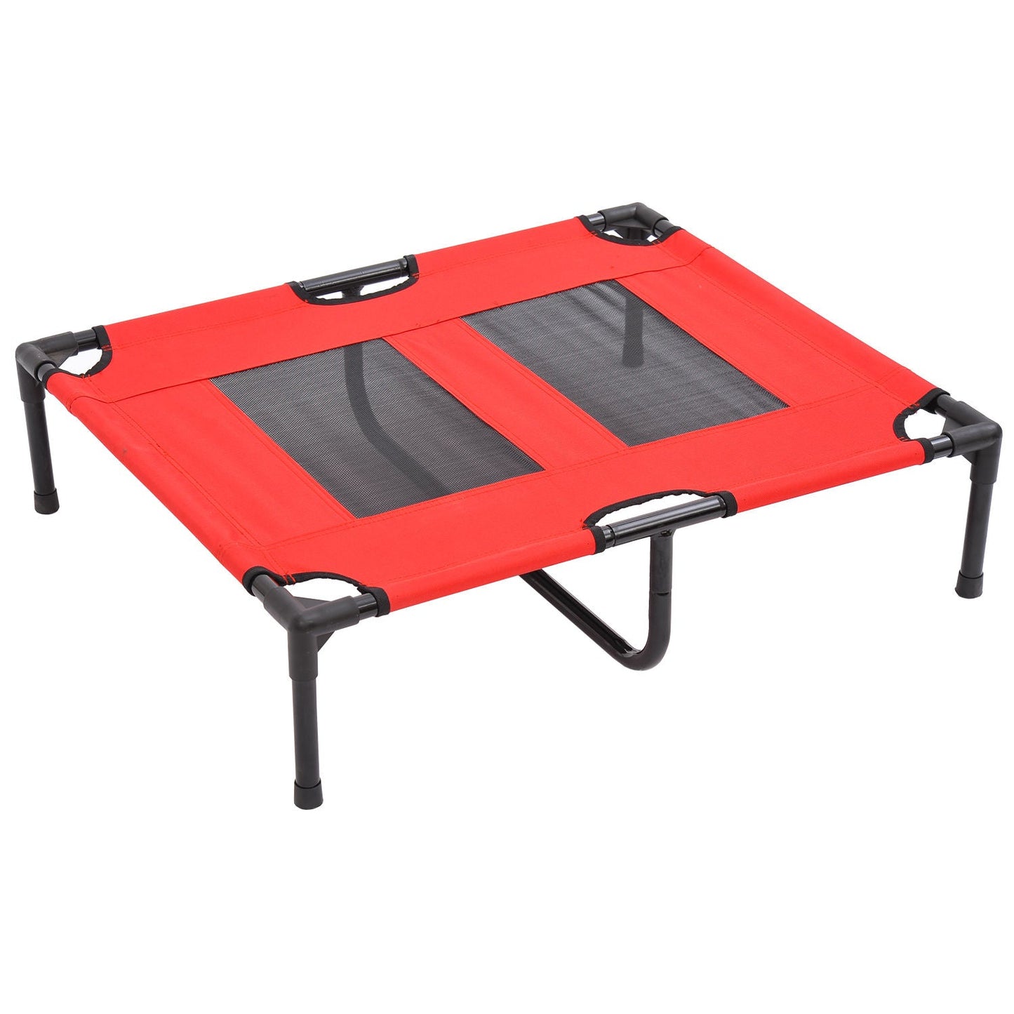 Elevated Dog Bed, Foldable Raised Dog Cot for L Sized Dogs, Indoor &; Outdoor, 36" x 30" x 7", Red Elevated Dog Beds Red and Black  at Gallery Canada