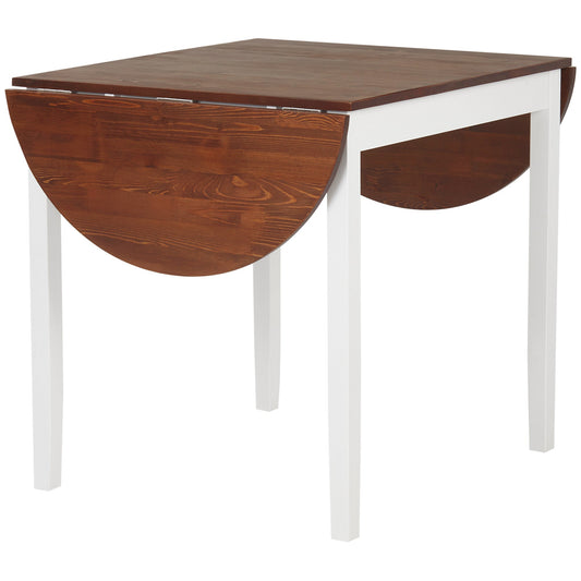 Solid Wood Kitchen Table, Drop Leaf Tables for Small Spaces, Folding Dining Table, Brown Bar Tables & Dining Tables Multi Colour  at Gallery Canada