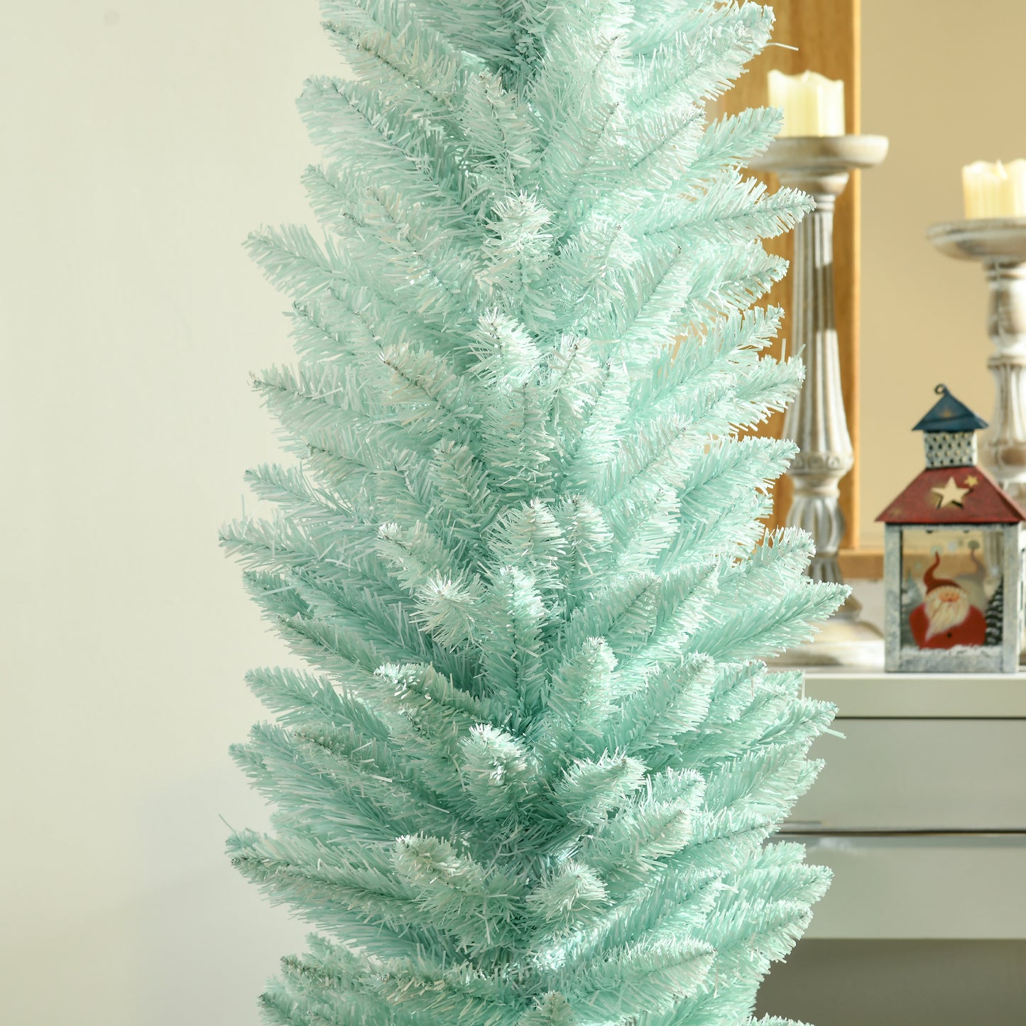 7ft Pencil Christmas Trees, Skinny Artificial Christmas Tree for Xmas Holiday Decor, Gradient Blue Pencil Christmas Trees   at Gallery Canada