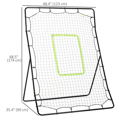 4 x 5.7ft Volleyball Rebounder Net with Strike Zone, Adjustable Baseball Lacrosse Training Net for Pitching and Fielding Baseball   at Gallery Canada