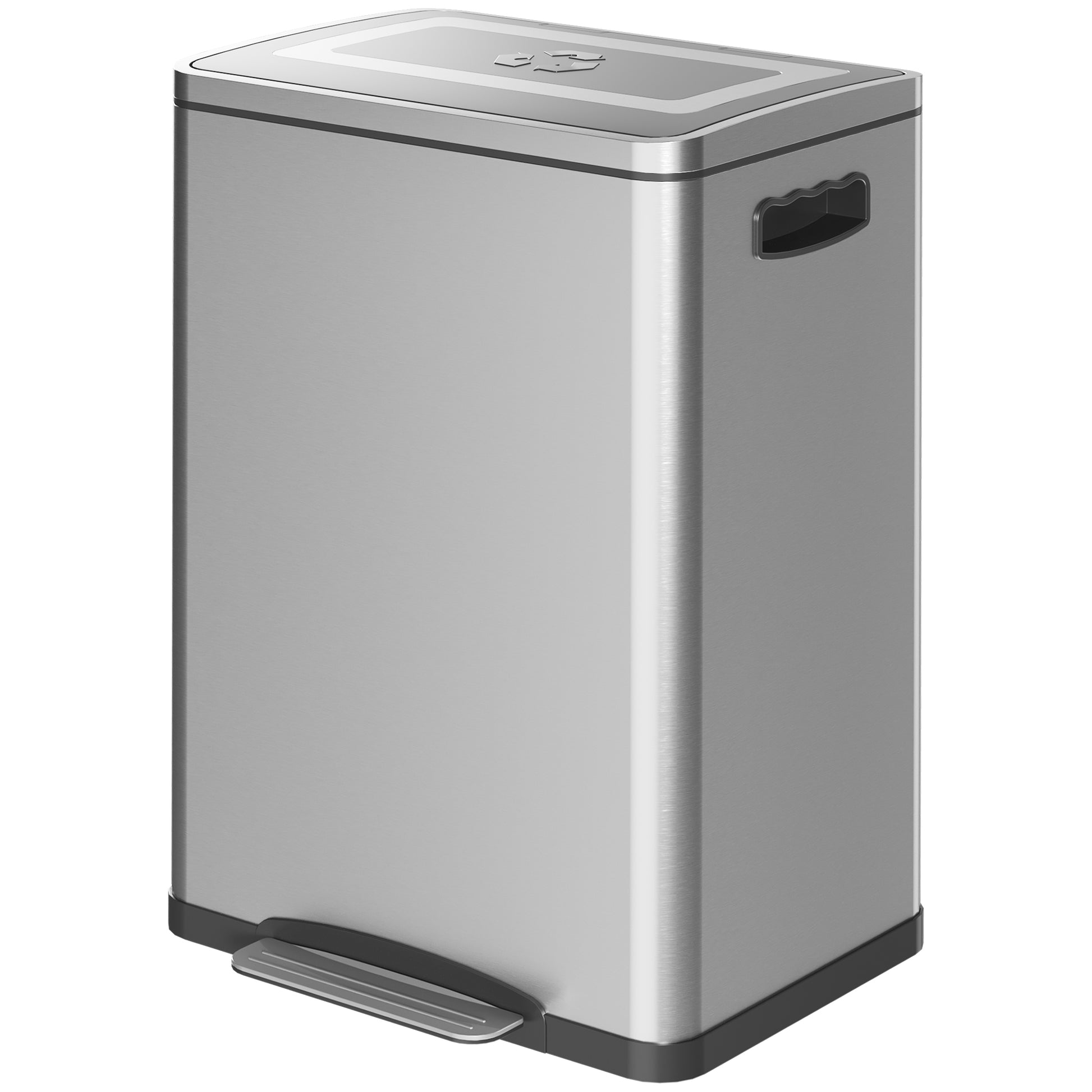 2 x 5.3 Gallon (2 x 20L) Garbage Bin, Stainless Steel Garbage Can with Soft-Close Lid and Removable Inner Buckets Household Supplies   at Gallery Canada