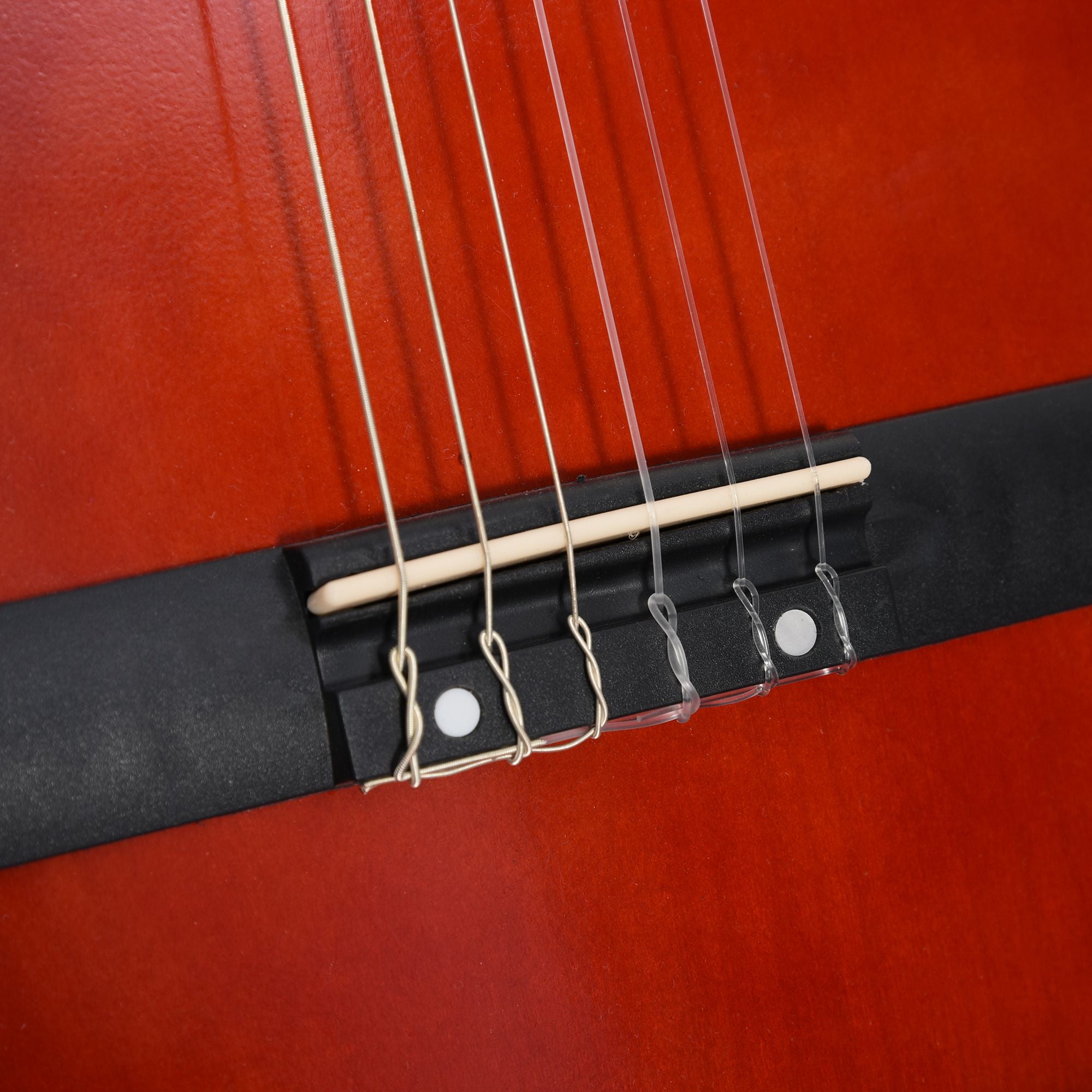 39.5 Inch Acoustic Electric Guitar for Beginner with Strings, Beige Strap, 3 Picks and Case Bag, Wine Red Electronic Musical Pianos at Gallery Canada
