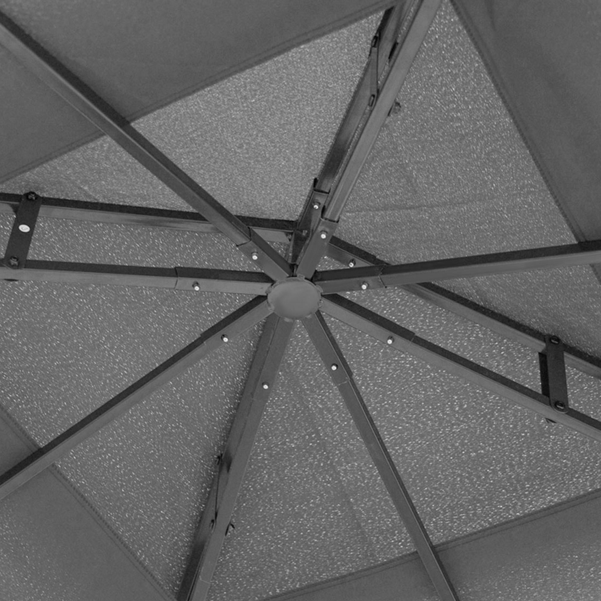 10'x10' Garden Gazebo Patio Canopy Portable Party Event Backyard w/ Mosquito Netting Grey Gazebos at Gallery Canada