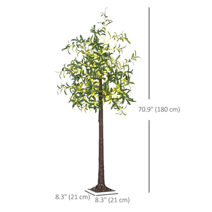 6ft LED Olive Tree with 300 Warm White Lights, Light up Olive Tree for Indoor, Home, Party, Wedding, Christmas, Green Artificial Tree Light   at Gallery Canada