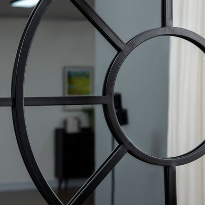 36" x 36" Modern Round Wall Mirror, Decorative Mirror for Living Room, Bedroom, Entryway, Home Decor, Black - Gallery Canada