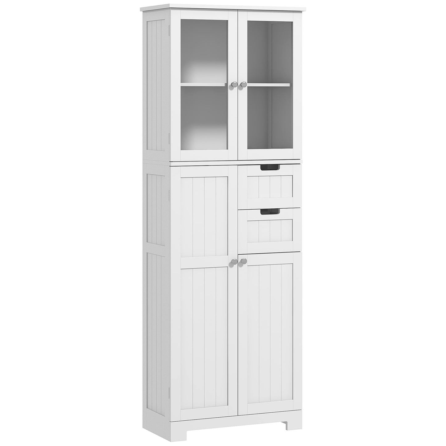 Tall Bathroom Storage Cabinet, Floor Bathroom Cabinet with Adjustable Shelves, for Kitchen, Living Room, White Bathroom Cabinets   at Gallery Canada