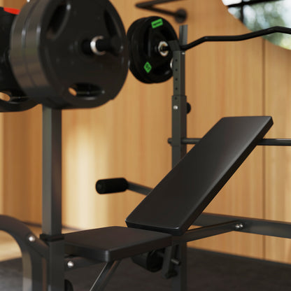 Adjustable Weight Bench with Bench Press Rack, Preacher Curl Bench, Leg Extension and Lat Pull Down Weight Benches at Gallery Canada