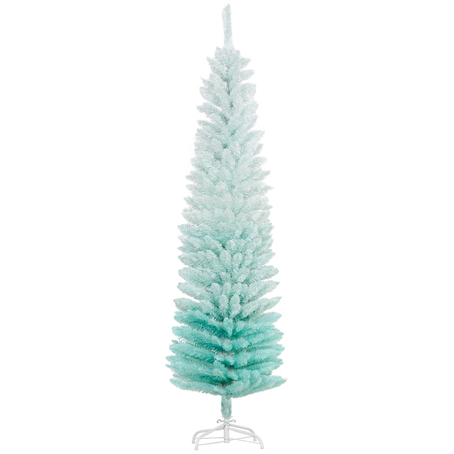 5ft Pencil Christmas Trees, Skinny Artificial Christmas Tree for Xmas Holiday Decor, Gradient Blue Pencil Christmas Trees   at Gallery Canada