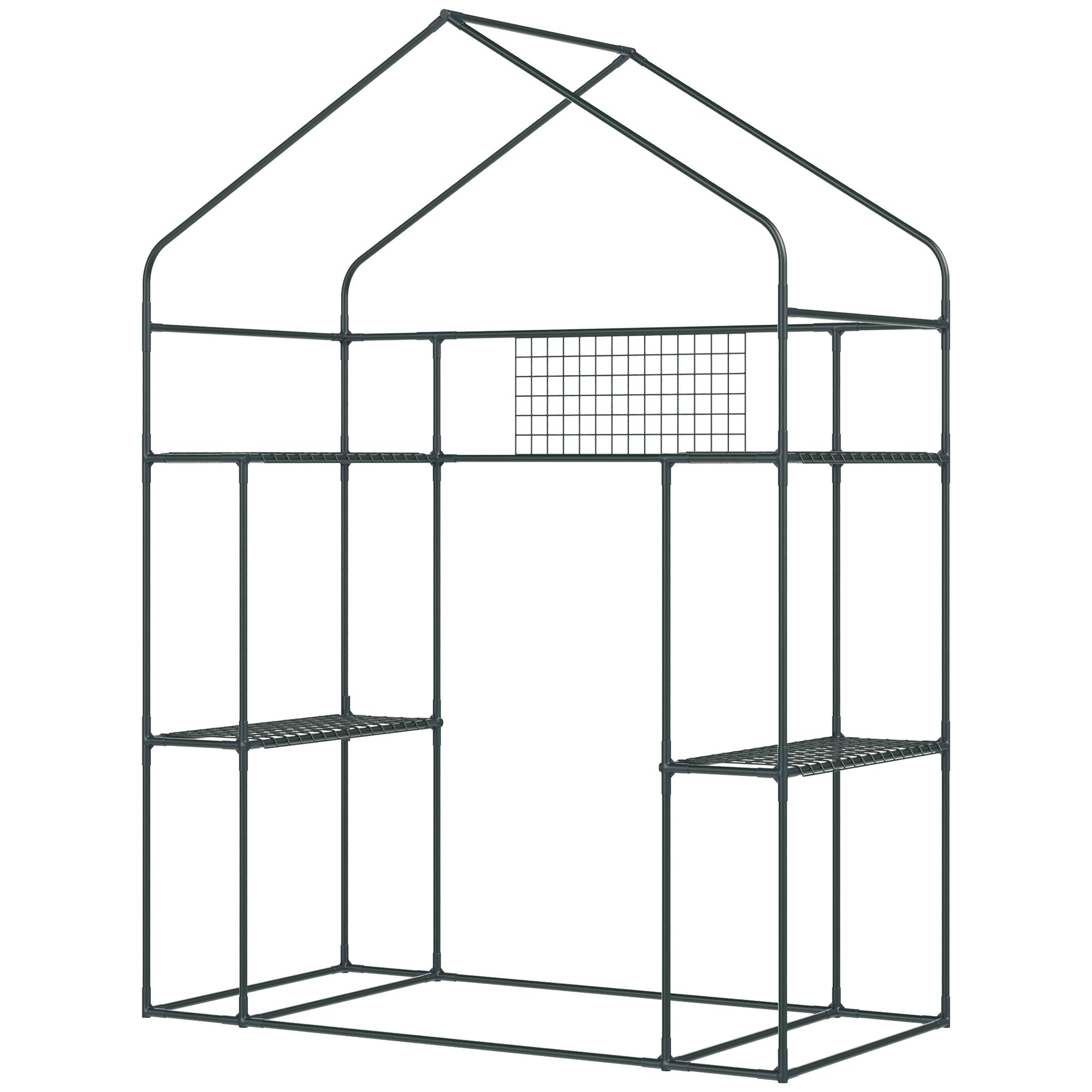 Walk-in Greenhouse with 4 Shelves, 56