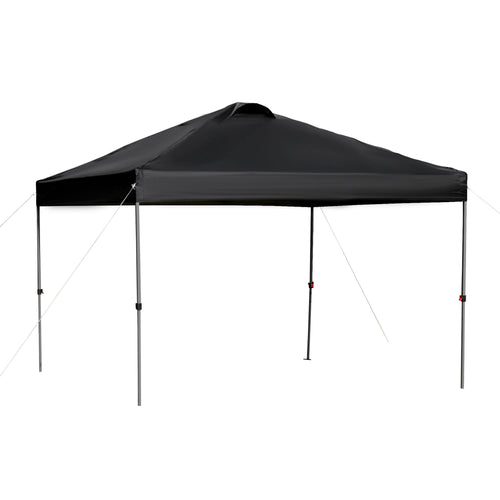 10' x 10' Pop Up Canopy Tent with Airy Top Vents and Wheeled Carry Bag for Outdoor, Garden, Patio, Black
