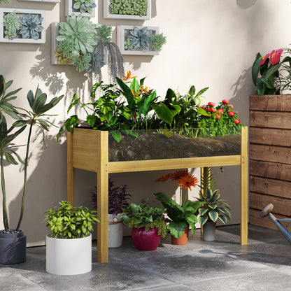 Wooden Raised Garden Bed with Acrylic Panels, Raised Planter Box with Drainage Holes, 43.3" x 19.7" x 31.5" Raised Garden Beds at Gallery Canada