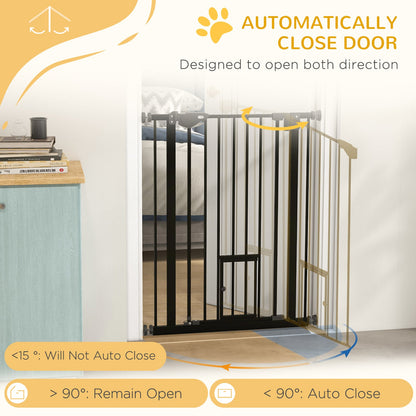 36" Easy Open Indoor Dog Gates for Doorways, House, Stair - Black Houses, Kennels & Pens at Gallery Canada