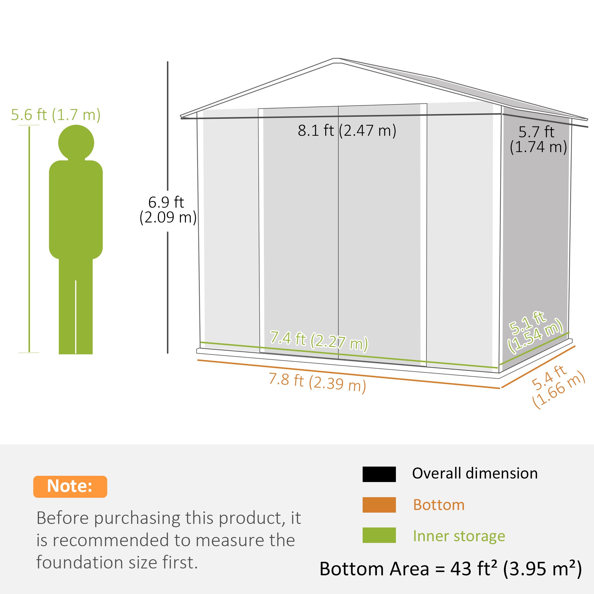 8' x 6' Outdoor Storage Shed, Metal Garden Shed with 2 Windows, 4 Vents, Lockable Doors and Gloves, Dark Grey Sheds at Gallery Canada