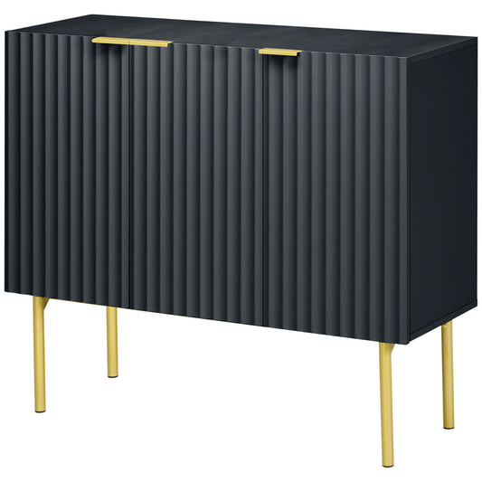 Modern Storage Cabinet Sideboard Buffet Cabinet with Gold Legs for Living Room Dining Room Hallway Black Storage Cabinets at Gallery Canada