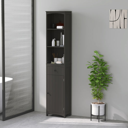 Tall Bathroom Cabinet Storage Organizer, Tall Cabinet with Shelves and Drawer
