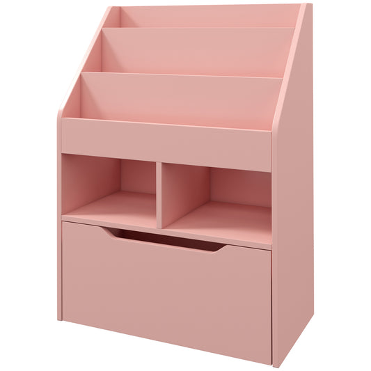 Kids Bookcase with Storage Drawer for Books, Reading Nook, for Classroom, Bedroom, Playroom, Pink Baby & Kids Storage   at Gallery Canada