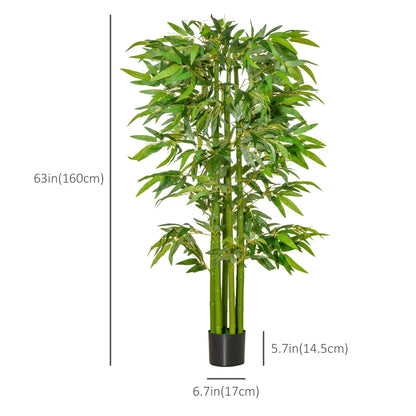 5.3ft Artificial Tree, Indoor Fake Bamboo with Pot, for Home, Office, and Living Room Decor Artificial Trees   at Gallery Canada