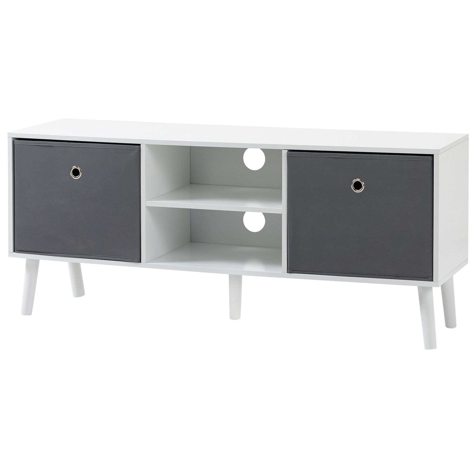 Modern TV Stand Cabinet with Foldable Drawers and Shelves for Living Room, Bedroom TV Stands   at Gallery Canada