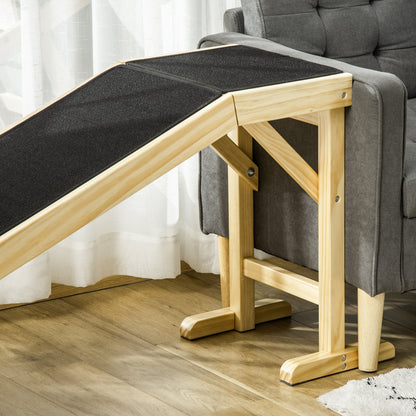 Pet Ramp Bed Steps for Dogs Cats Non-slip Carpet 74"L x 16"W x 25"H Natural Dog Stairs   at Gallery Canada